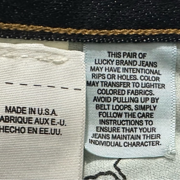 Lucky Brand Lolita Boot Jeans 0/25 Regular White Oak Cone Denim Made USA 28x33 - Picture 8 of 8